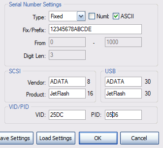 Change serial USB flash