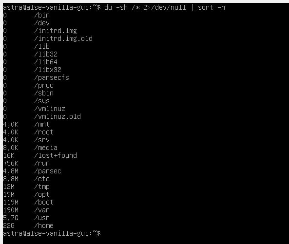 du -sh /*