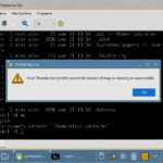 Your Thunderbird profile cannot be loaded. Astra Linux.